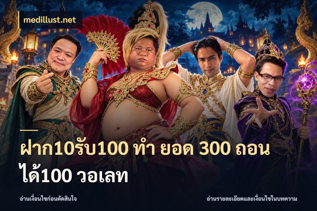 ฝาก10รับ100 ทํา ยอด 300 ถอนได้100 วอเลท จับคู่โบนัสกับสไตล์เกมที่ชอบ ในมุม medillust.net