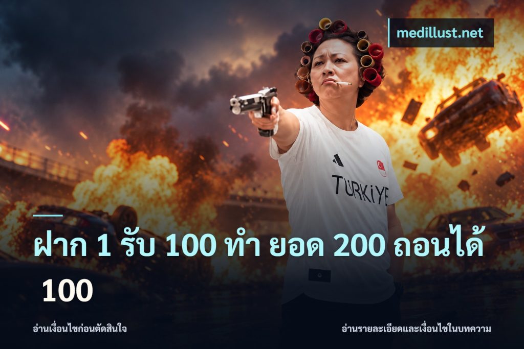 ฝาก 1 รับ 100 ทํา ยอด 200 ถอนได้ 100