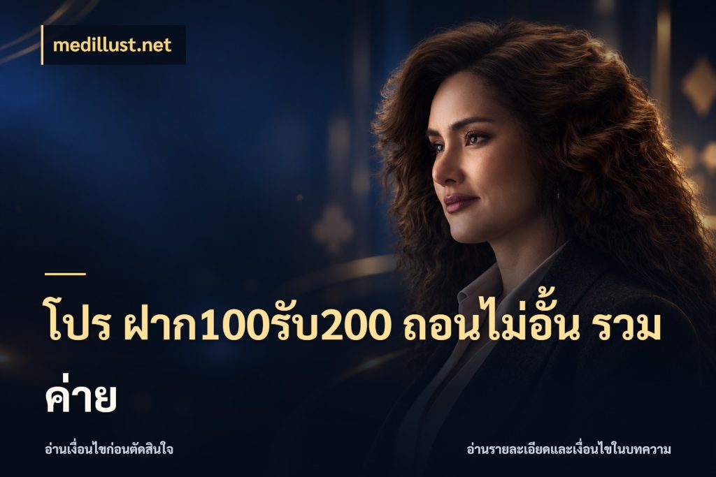 โปร ฝาก100รับ200 ถอนไม่อั้น รวมค่าย medillust.net เปิดมุมโปรให้เข้ากับเกมแนวโปรด
