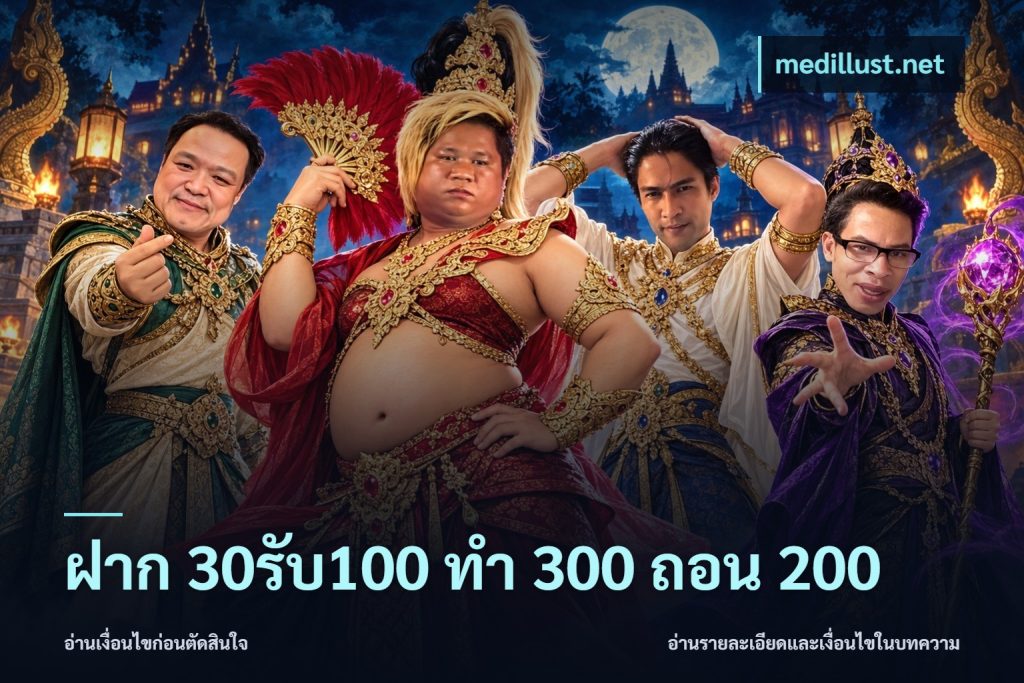 ฝาก 30รับ100 ทํา 300 ถอน 200
