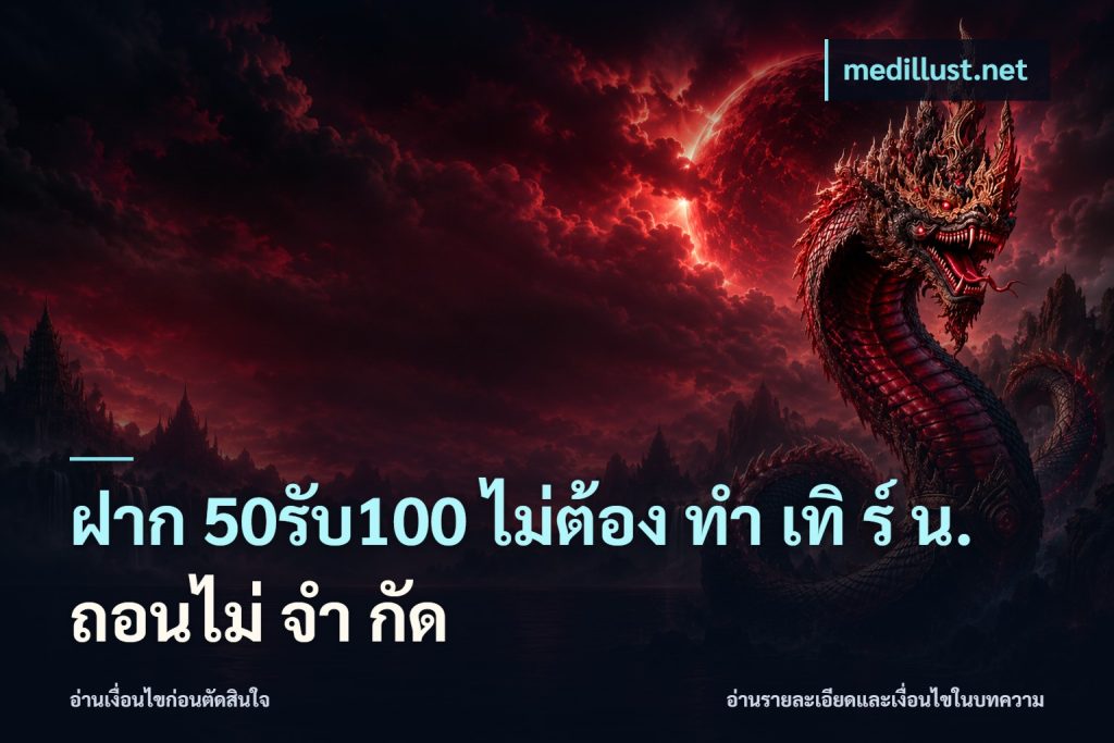 ฝาก 50รับ100 ไม่ต้อง ทํา เทิ ร์ น. ถอนไม่ จํา กัด