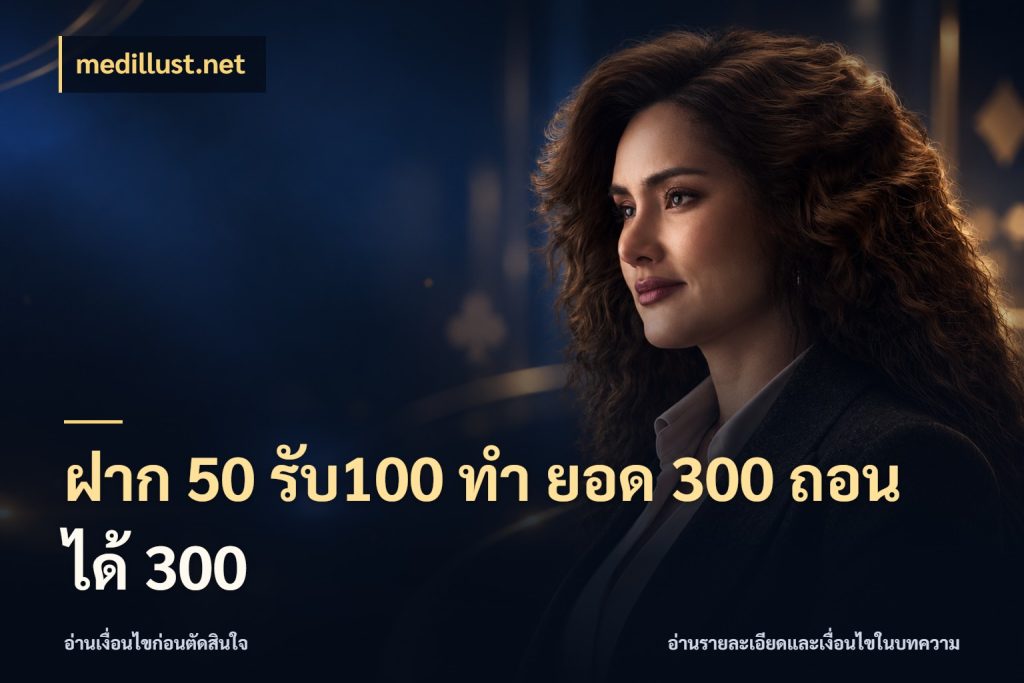 ฝาก 50 รับ100 ทํา ยอด 300 ถอนได้ 300 medillust.net จับประเด็นยอดรับก่อนเลือกความสนุก