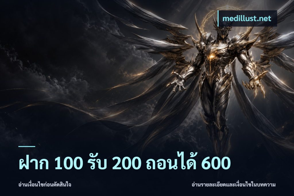 ฝาก 100 รับ 200 ถอนได้ 600