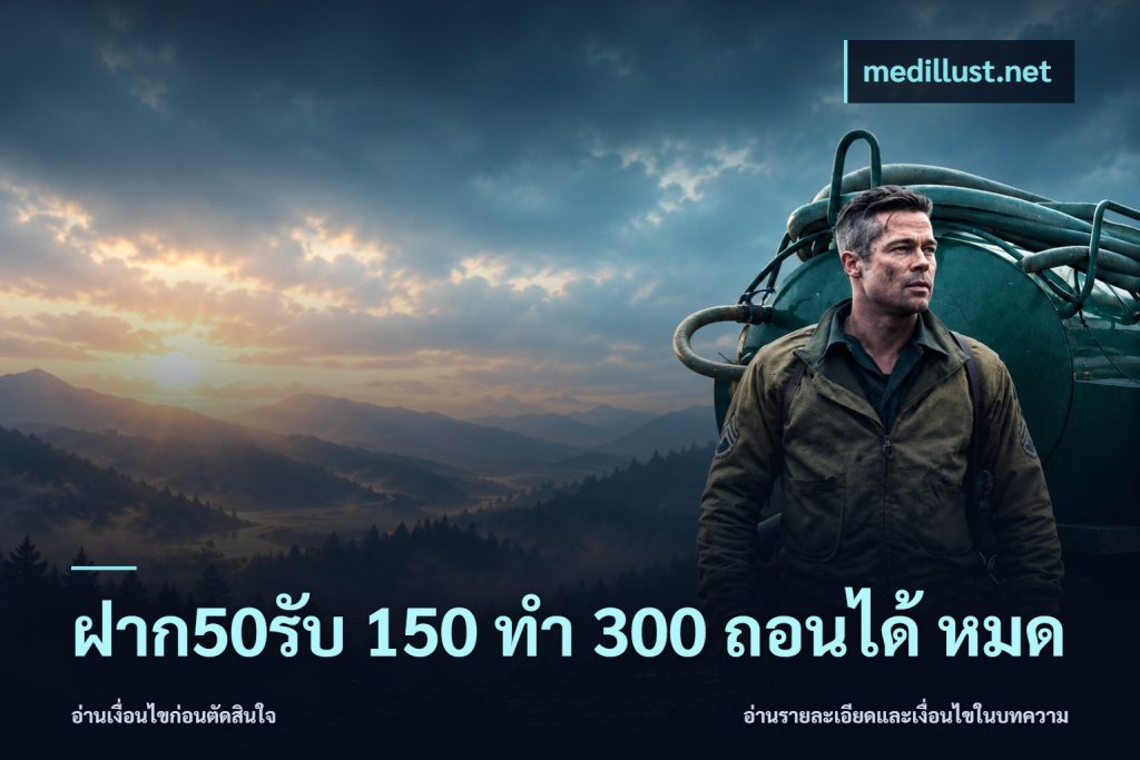 ฝาก50รับ 150 ทำ 300 ถอนได้ หมด