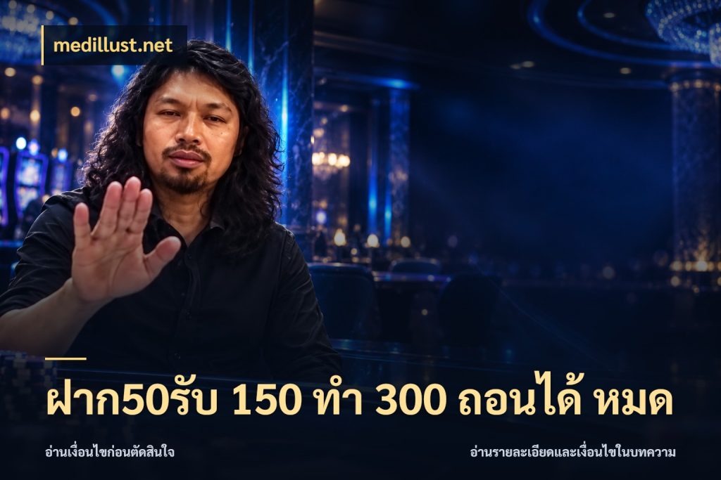 ฝาก50รับ 150 ทำ 300 ถอนได้ หมด เครดิตกับรูปแบบโปรที่ตรงใจ กับ medillust.net
