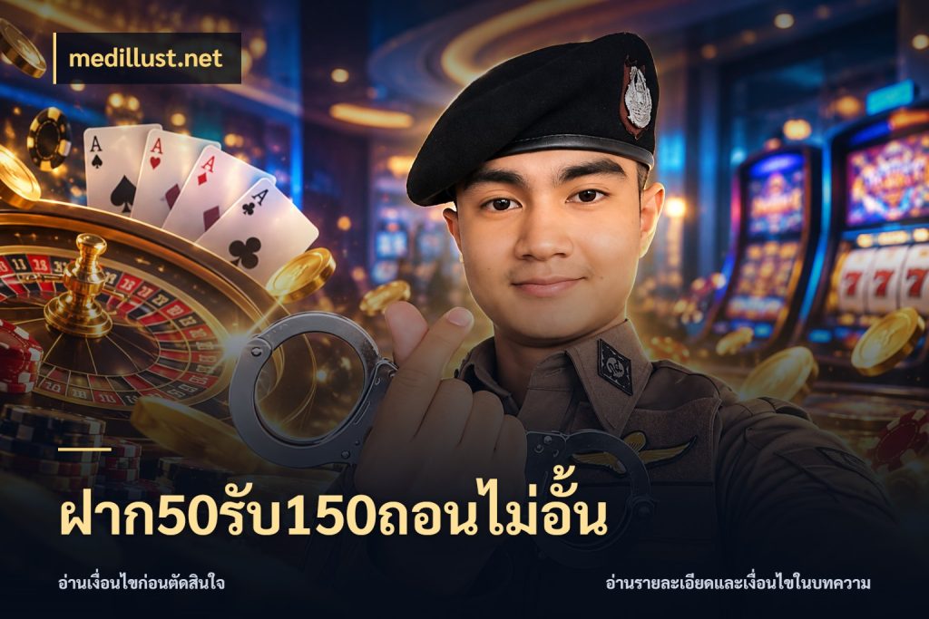 ฝาก50รับ150ถอนไม่อั้น โปรกับเกมที่ชอบเลือกให้ตรงสไตล์ กับ medillust.net
