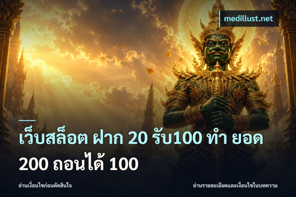 เว็บสล็อต ฝาก 20 รับ100 ทํา ยอด 200 ถอนได้ 100