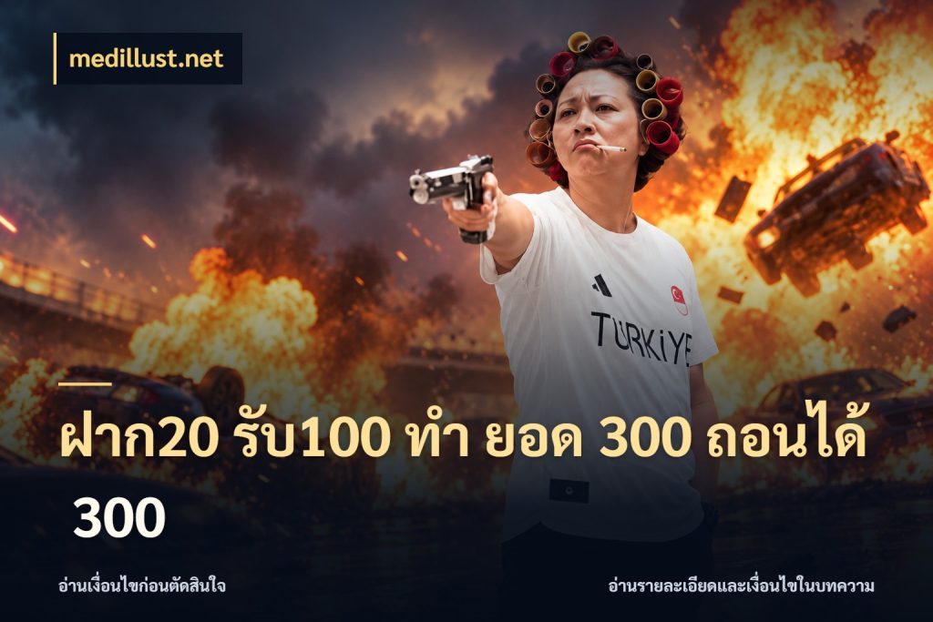 ฝาก20 รับ100 ทํา ยอด 300 ถอนได้ 300 สีสันของโปรฝากและยอดรับ สไตล์ medillust.net