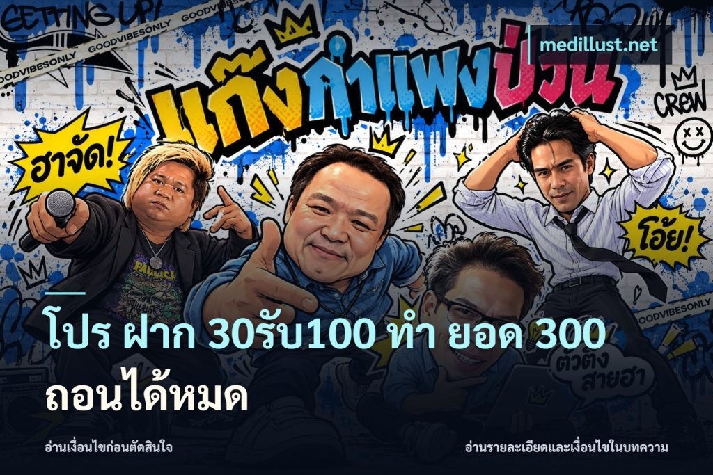 โปร ฝาก 30รับ100 ทํา ยอด 300 ถอนได้หมด