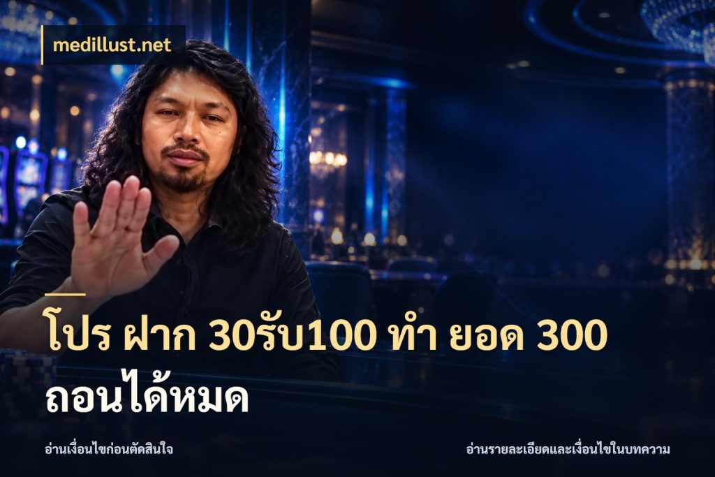 โปร ฝาก 30รับ100 ทํา ยอด 300 ถอนได้หมด สนุกกับตัวเลือกโปรในสไตล์ของคุณ กับ medillust.net