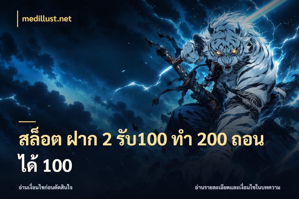 สล็อต ฝาก 2 รับ100 ทํา 200 ถอนได้ 100 medillust.net โปรยอดรับที่สายเกมสนใจ